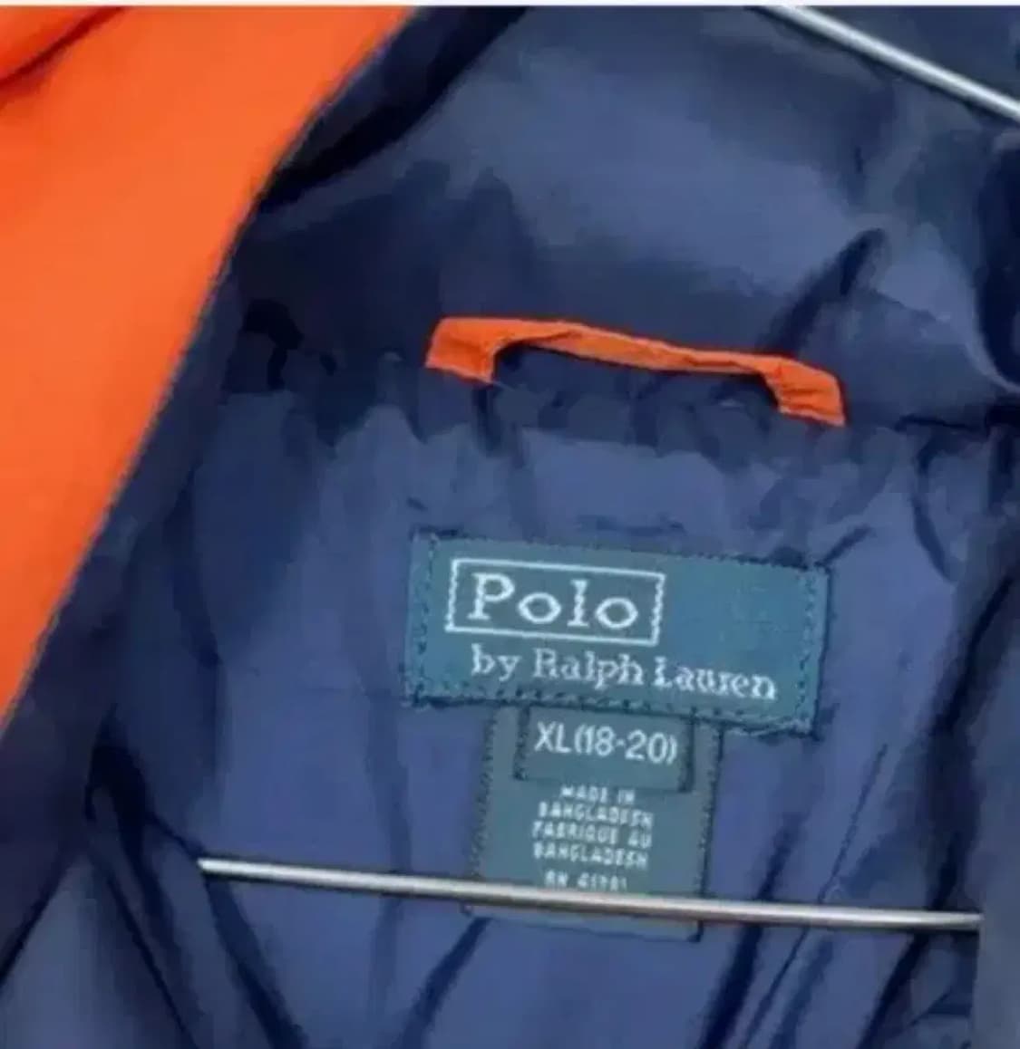 폴로 랄프로렌 오렌지색 패딩 점퍼 100 상품이미지2