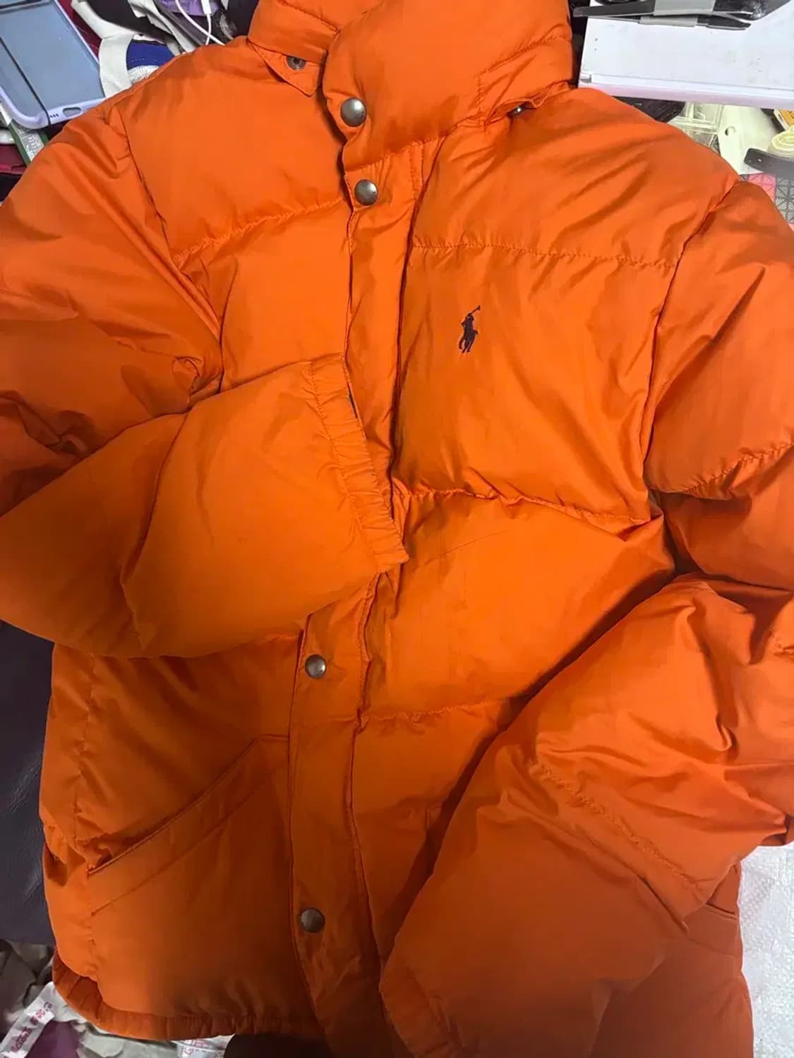 폴로 랄프로렌 오렌지색 패딩 점퍼 100 상품이미지6