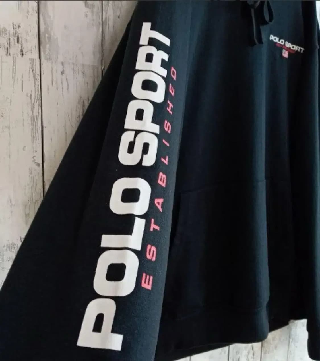 90s 폴로 스포츠 블랙 후드티 xxxl 상품이미지2