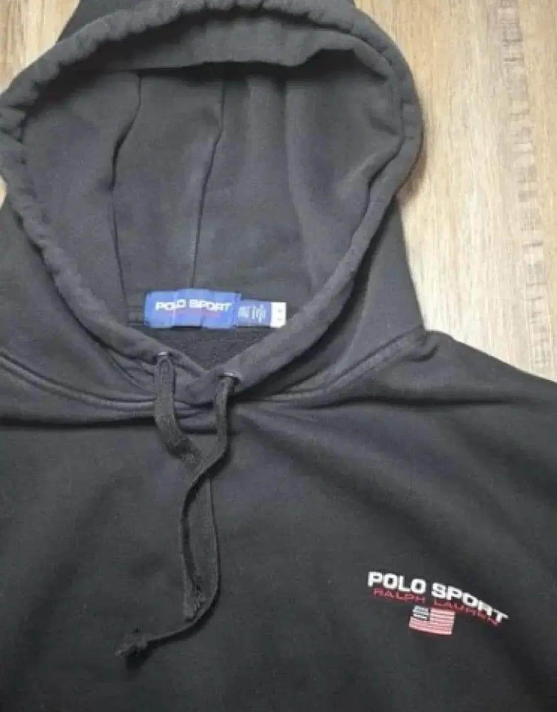 90s 폴로 스포츠 블랙 후드티 xxxl 상품이미지4