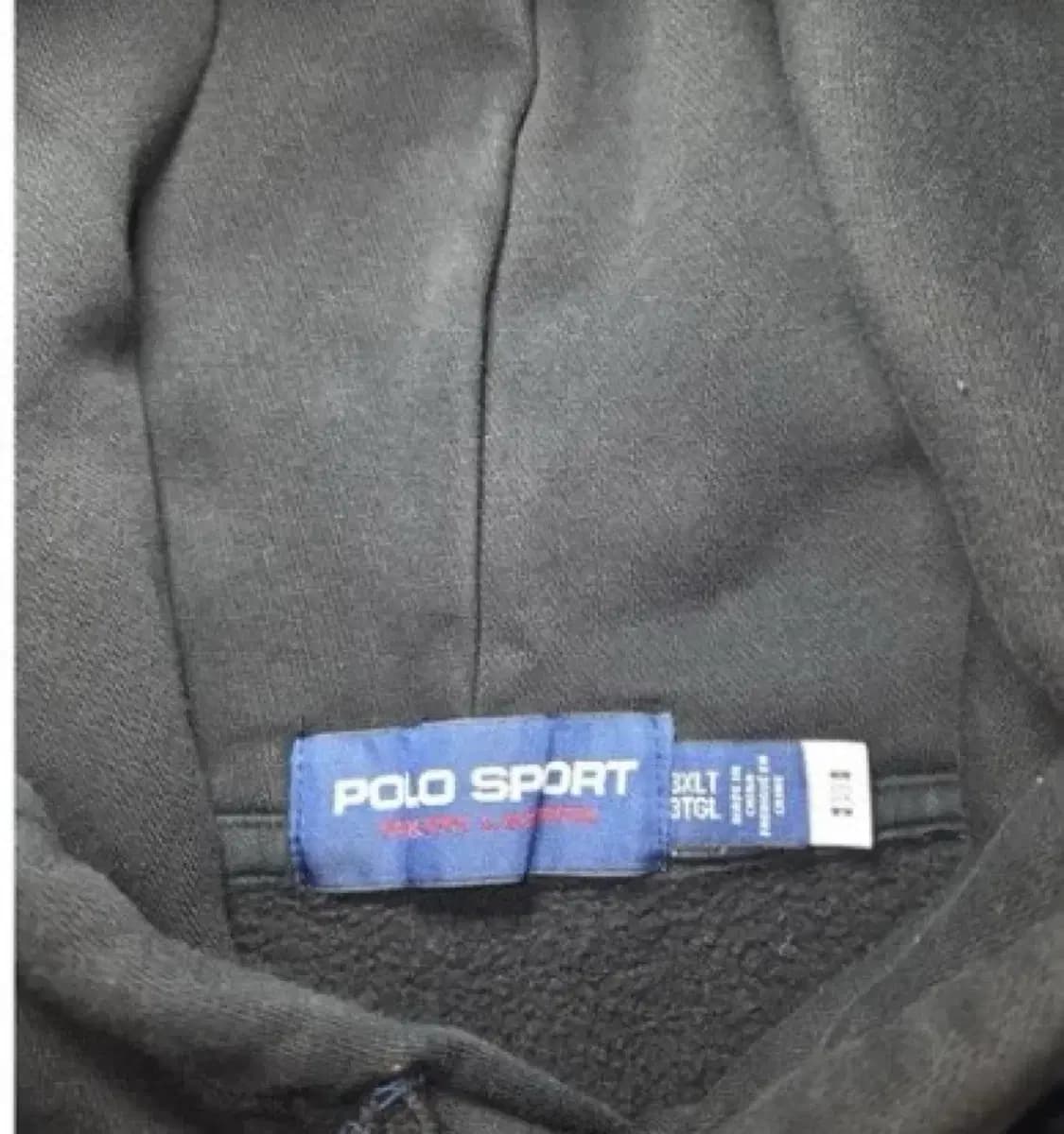 90s 폴로 스포츠 블랙 후드티 xxxl 상품이미지5