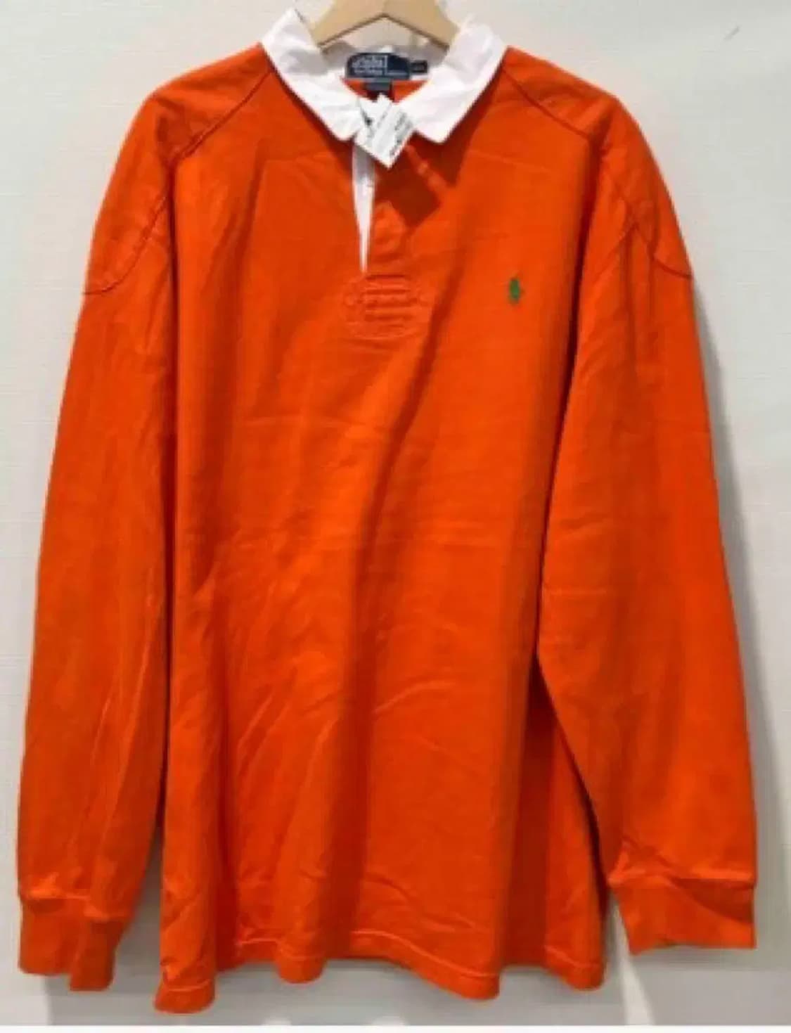 폴로 랄프로렌 럭비 셔츠 오렌지색 긴팔 맨즈 xxl 상품이미지1