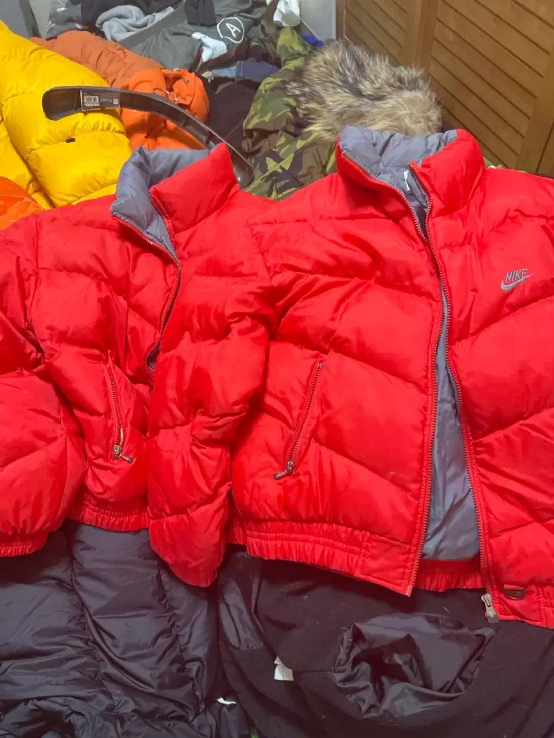 삼나스포츠 나이키 레드 빈티지 패딩 xl 상품이미지7