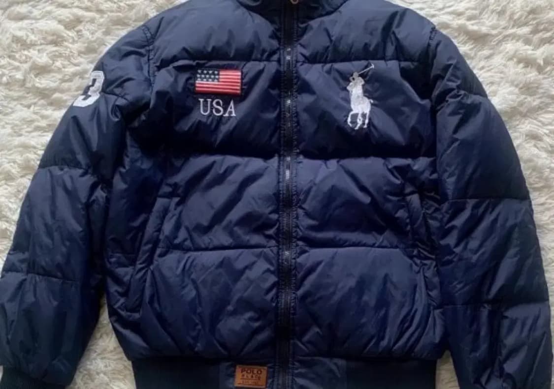 폴로랄프로렌  USA 성조기 빅포니 네이비 패딩 점퍼 xxl 상품이미지1