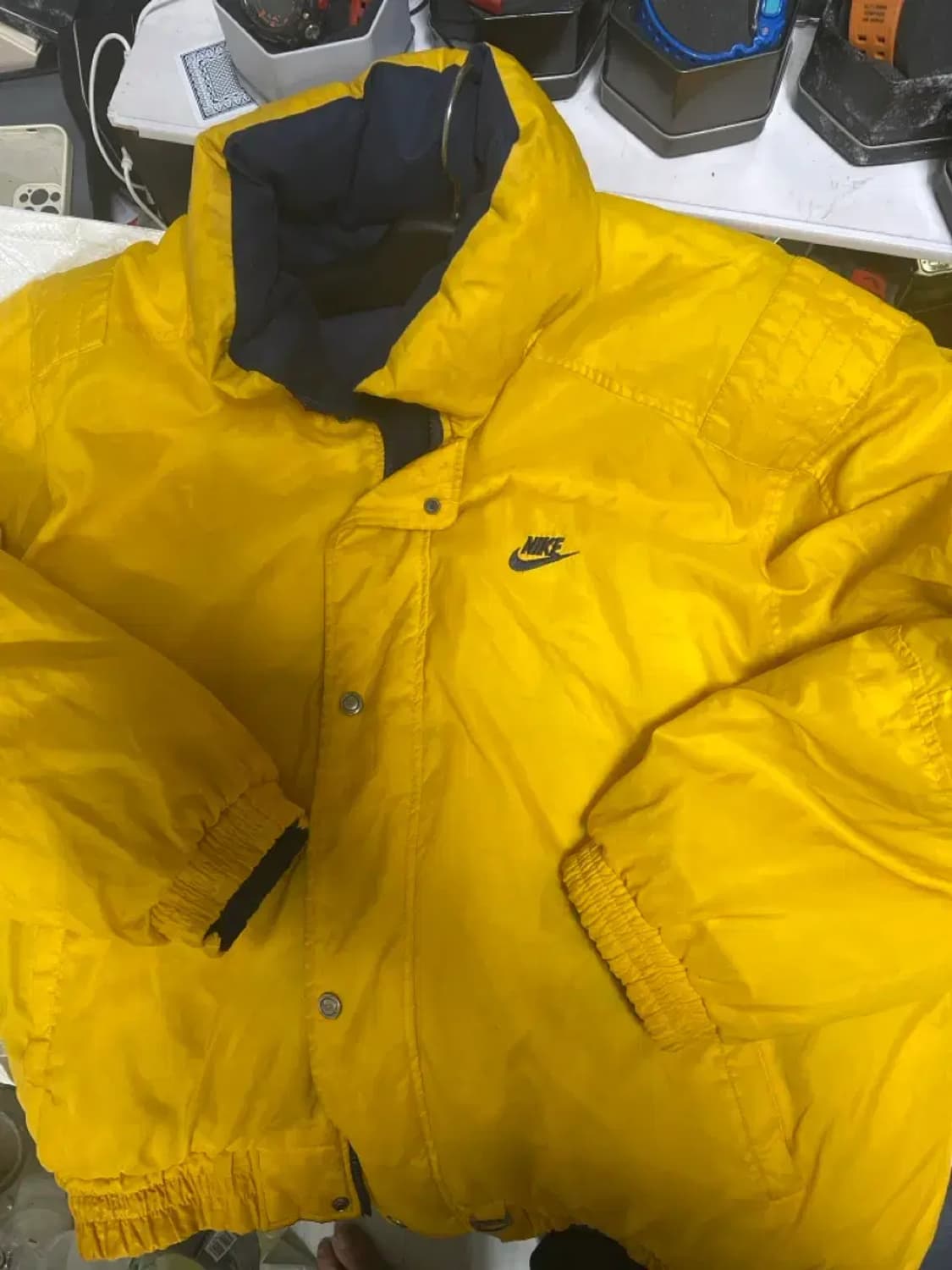 90년대 삼나 나이키 옐로우 리버시블 패딩 자켓 xl 상품이미지2