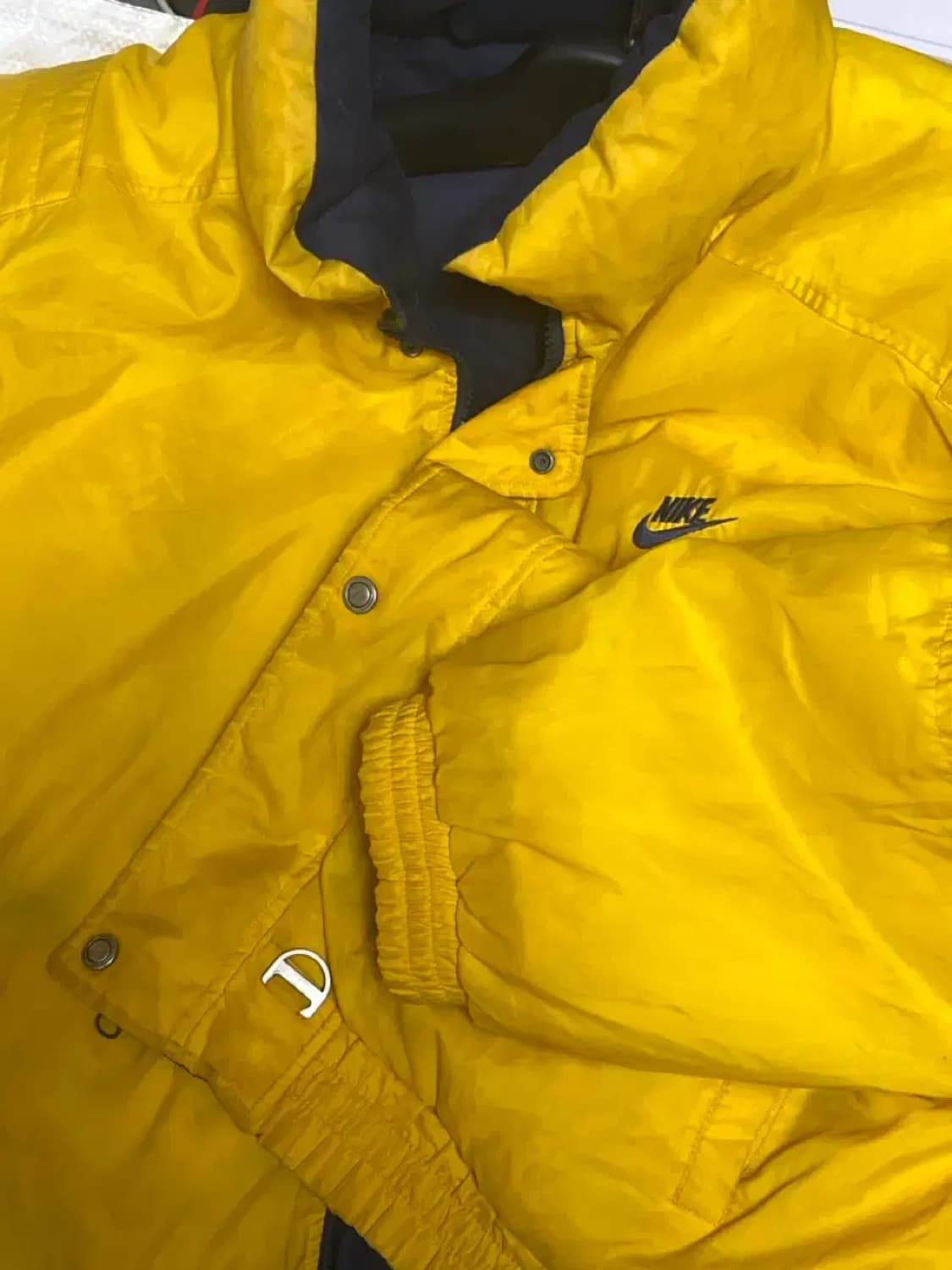 90년대 삼나 나이키 옐로우 리버시블 패딩 자켓 xl 상품이미지6