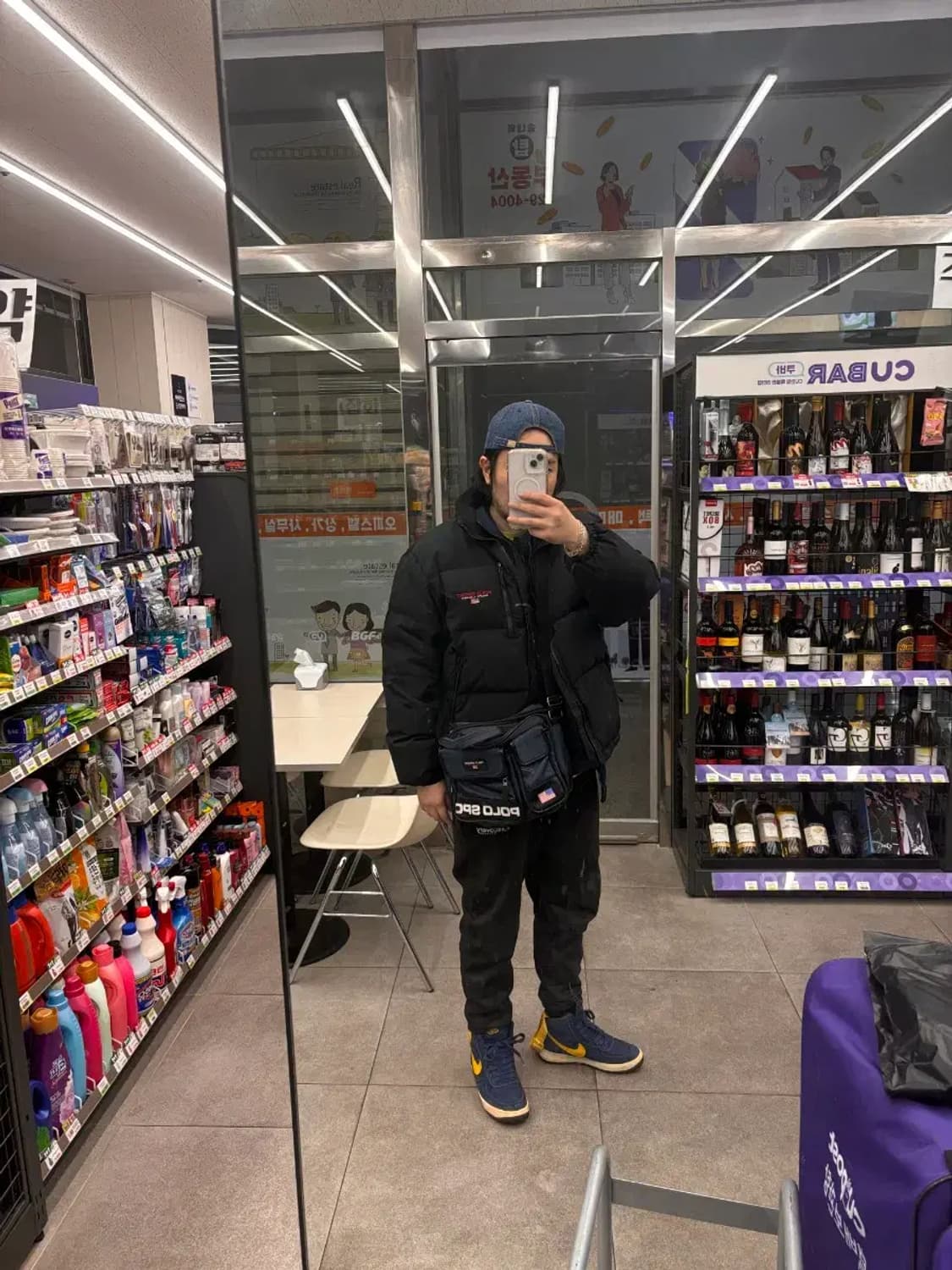 폴로스포츠 블랙 2웨이 숏 패딩 L 상품이미지2