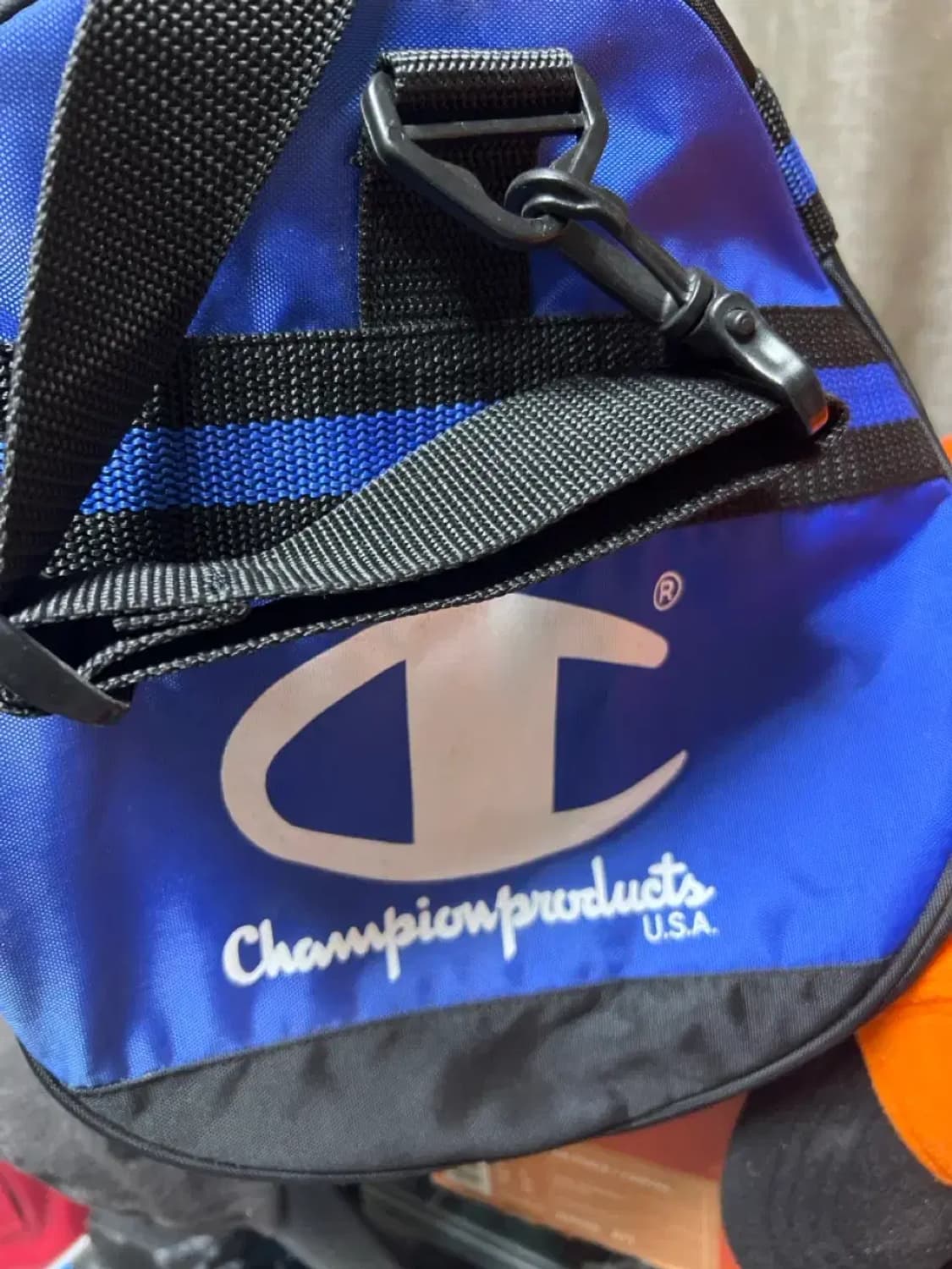 90s 챔피온 블루 보스턴백 더블백 데드스탁 상품이미지3