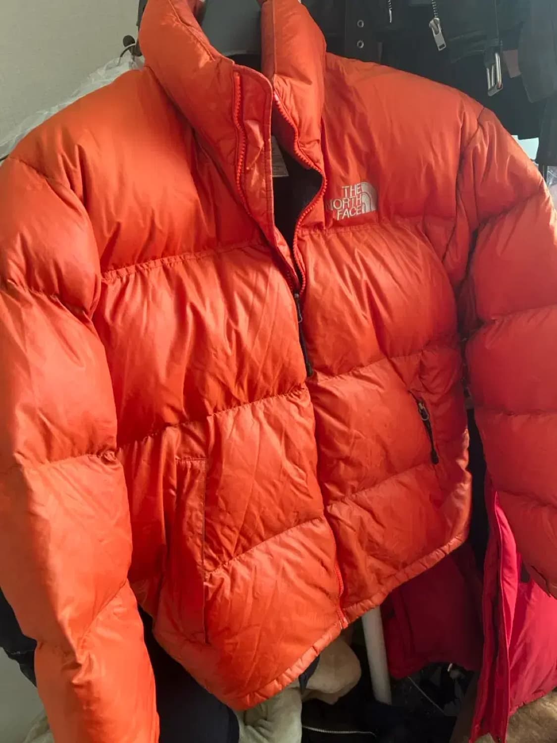 노스페이스 오렌지 눕시 패딩 xxl 상품이미지3