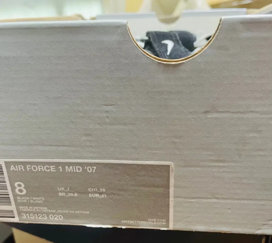 나이키 에어포스1 미드 블랙 상품이미지3