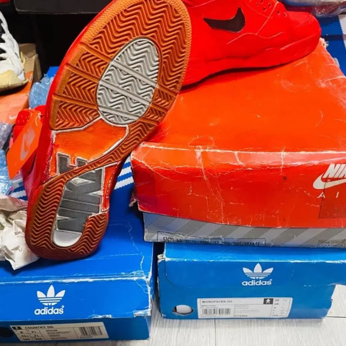 나이키 덩크 로우 회색/레드 265mm 상품이미지6