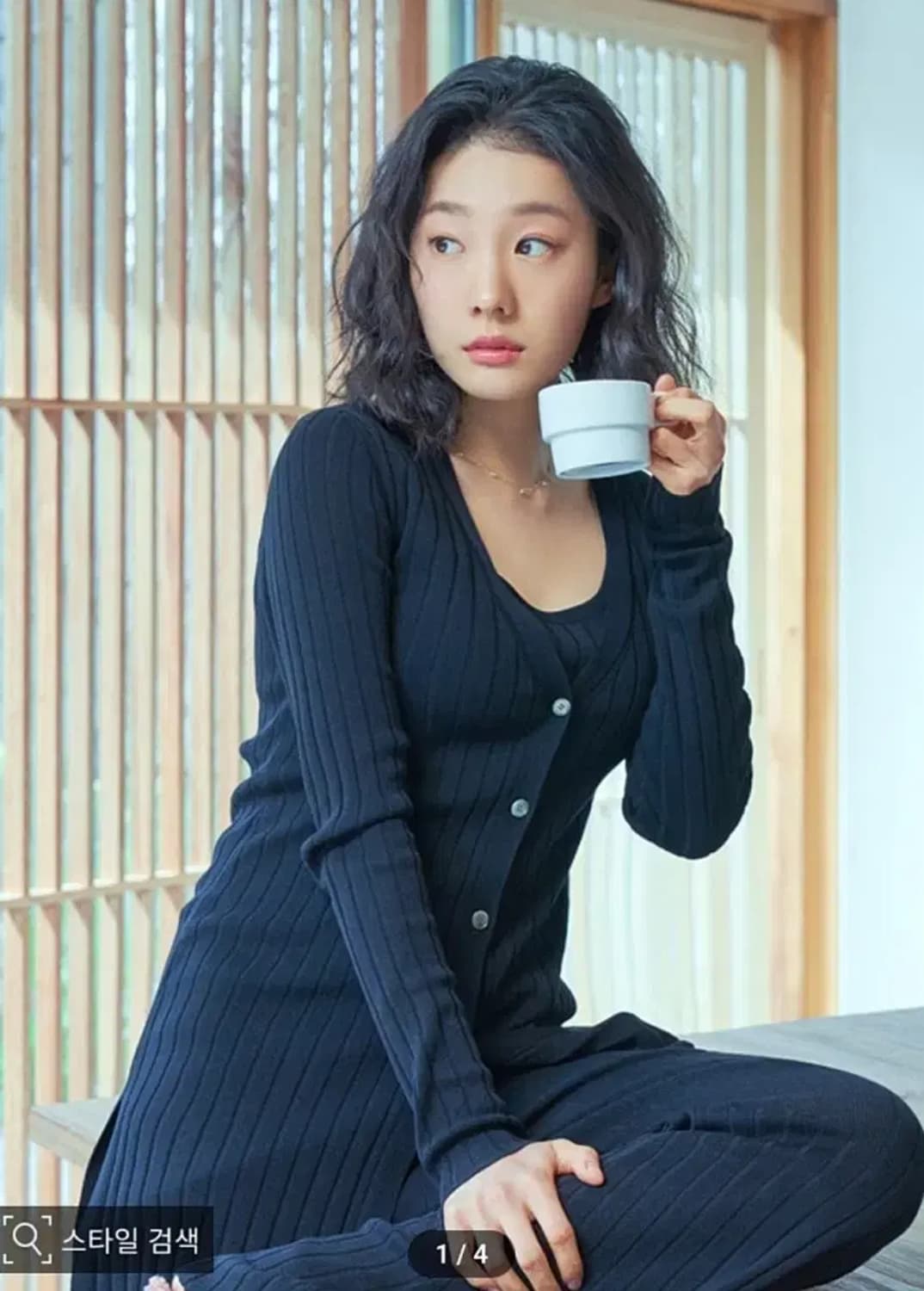 위즈위드 x 리플레인 슬릿 롱 가디건 상품이미지2