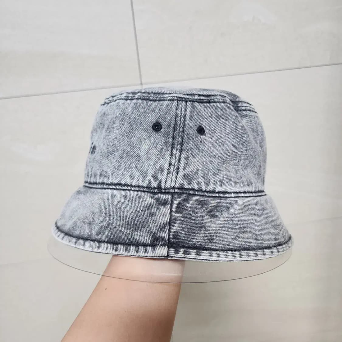 24 MATIN BLACK DENIM BUCKET HAT IN GREY 상품이미지3