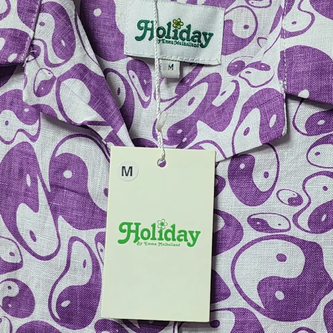 새제품 Holiday by Emma Mulholland 퍼플 음양 프린트 상품이미지2