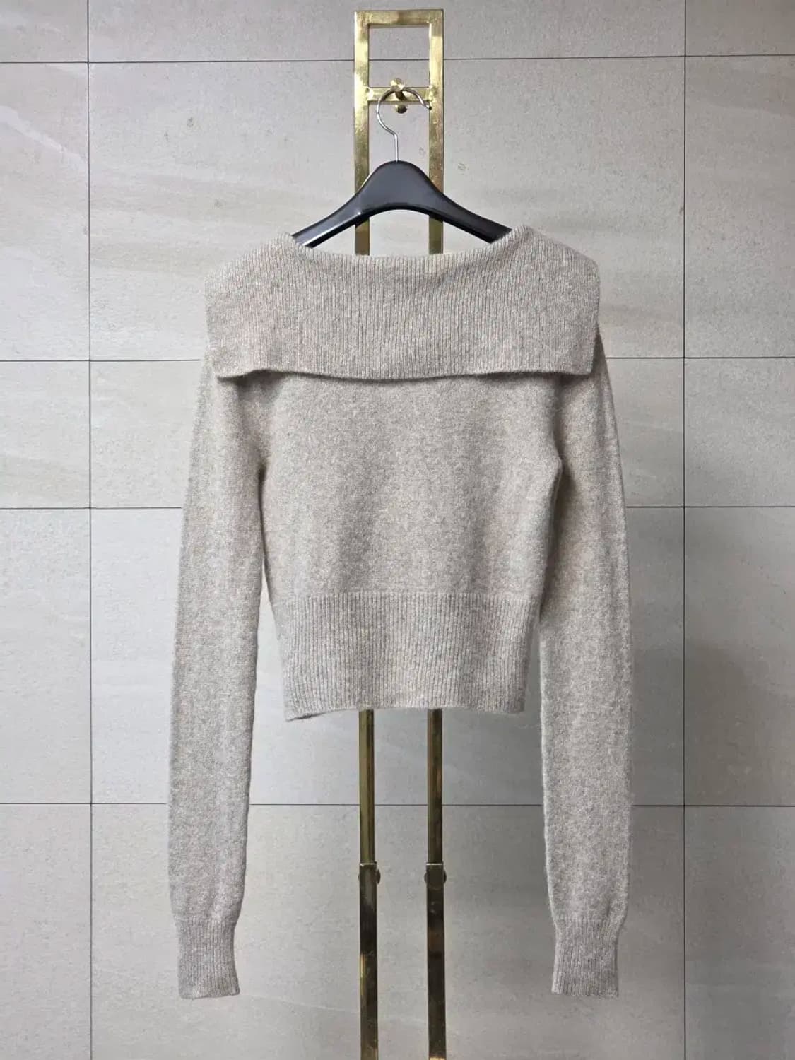 RIVER 카라넥 크롭 니트 상품이미지3