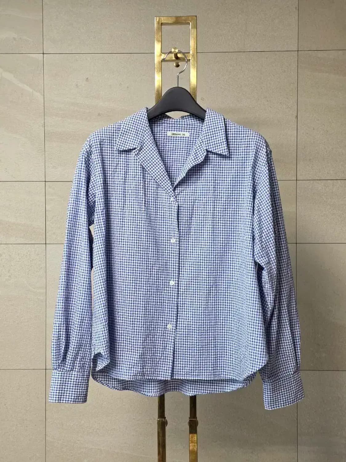 URBANIC 30 블루 깅엄체크 셔츠 상품이미지1