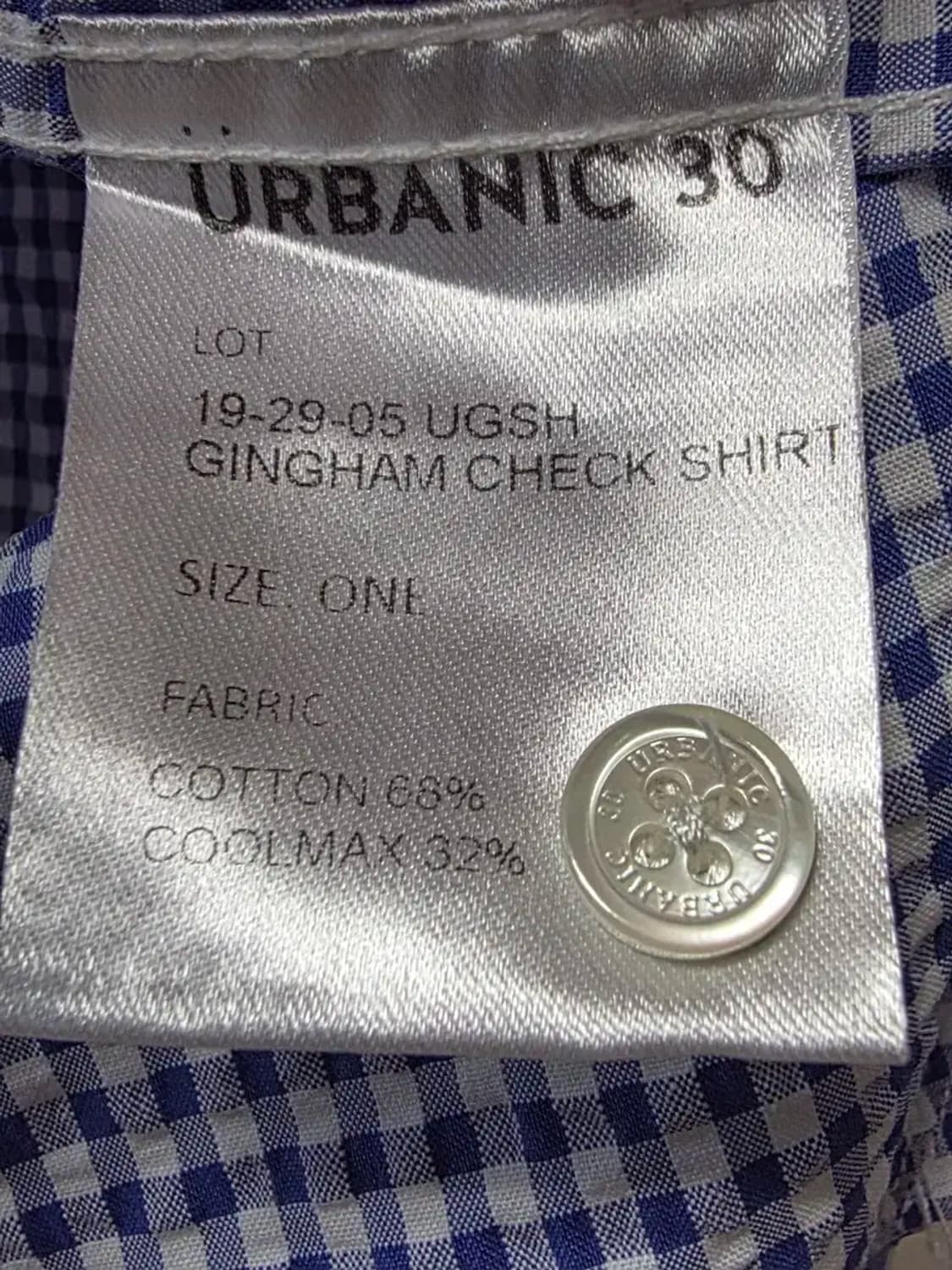 URBANIC 30 블루 깅엄체크 셔츠 상품이미지2