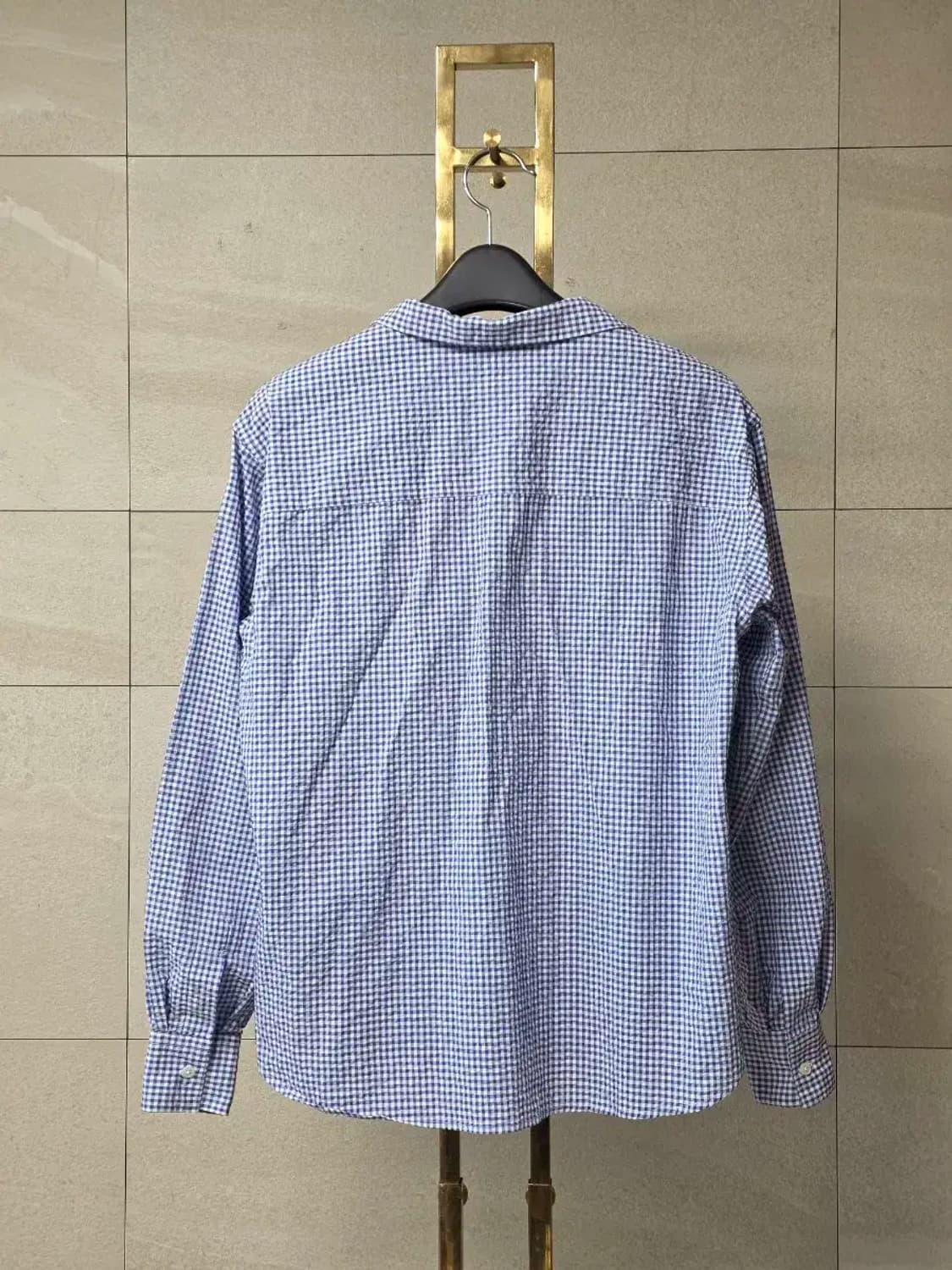 URBANIC 30 블루 깅엄체크 셔츠 상품이미지3