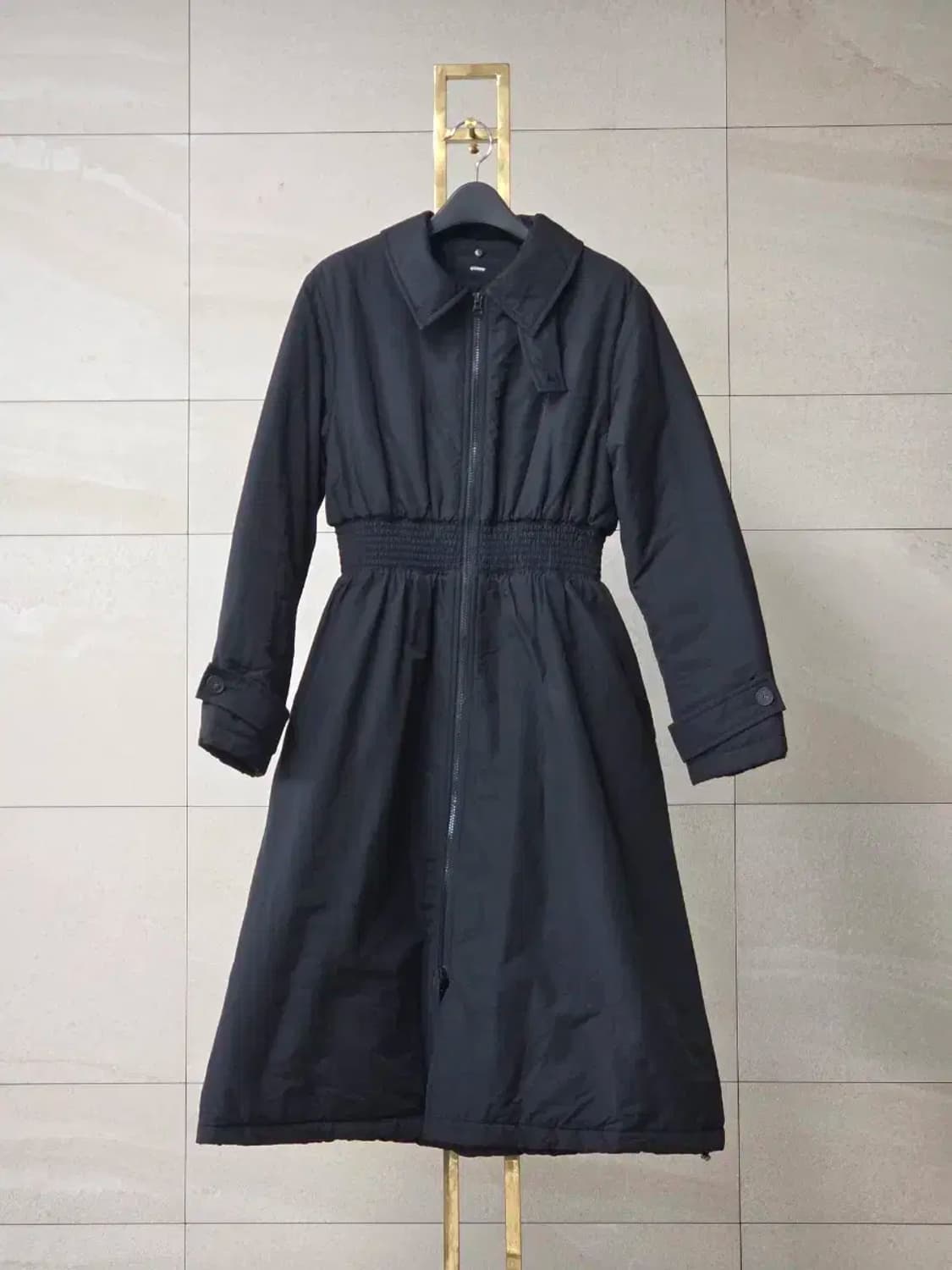 에트몽 Smock Padding Coat Black 상품이미지4