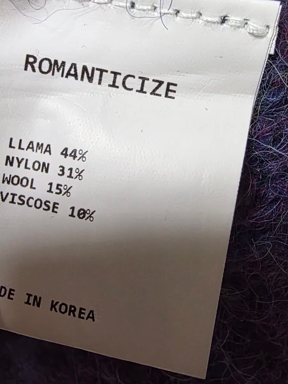 ROMANTICIZE 라마 울 혼방 헤어리 니트 상품이미지3