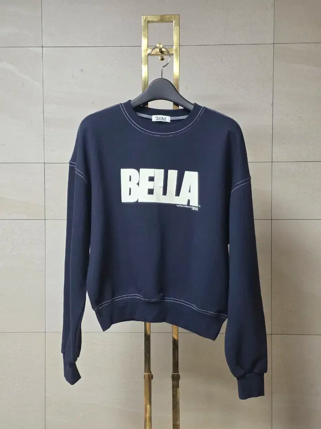 GROVE 벨라 네이비 맨투맨 상품이미지2