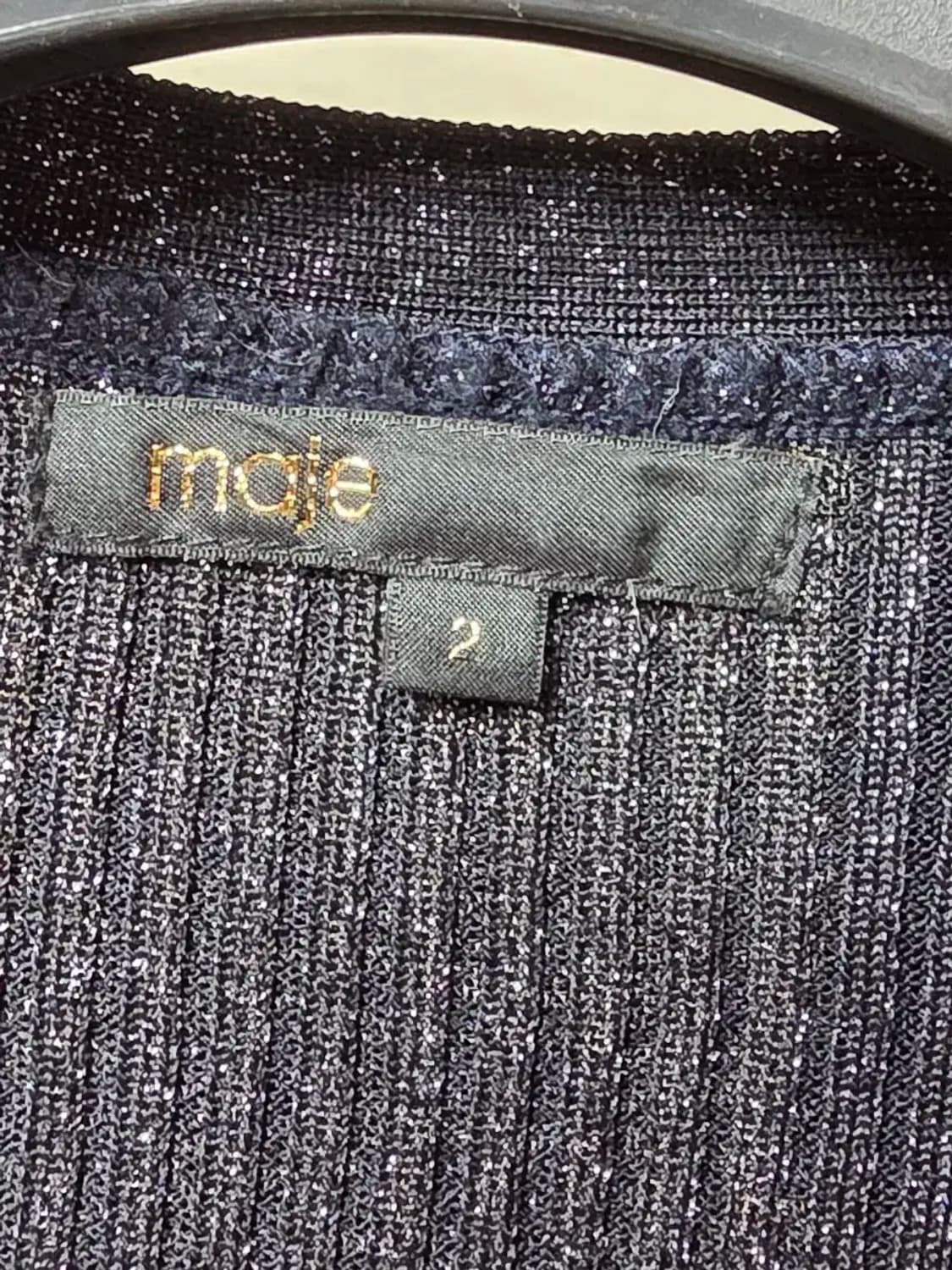Maje 마쥬 글리터 골지 니트 가디건 상품이미지2