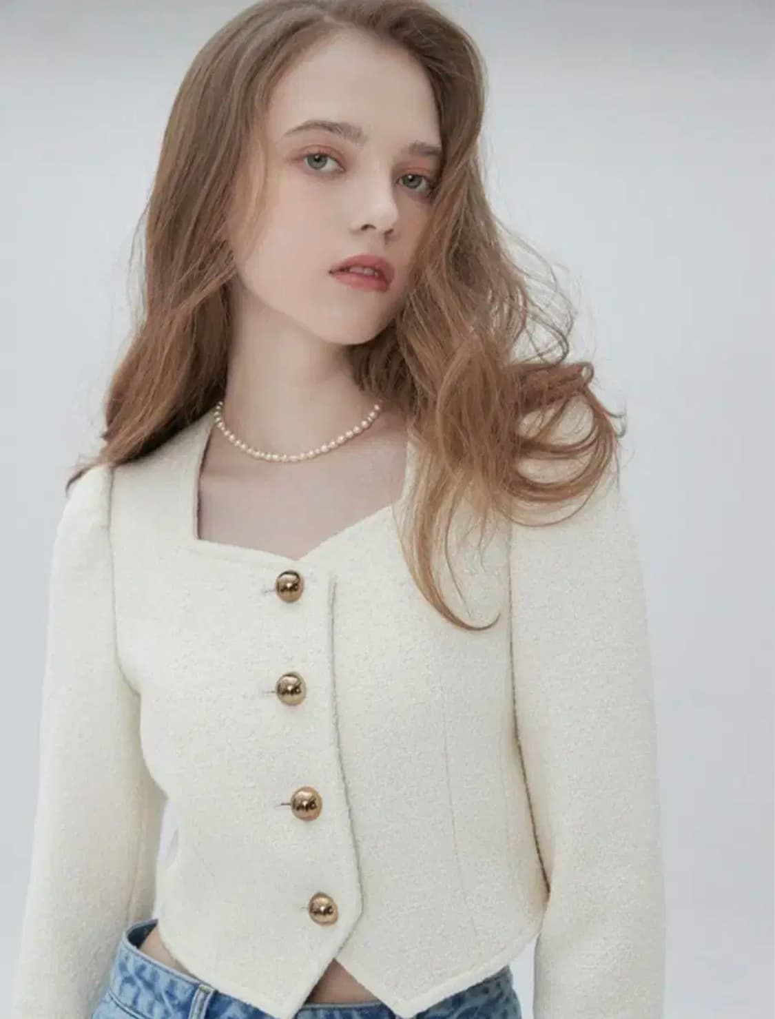 김민주 착용 mudidi 트위드 자켓 상품이미지1