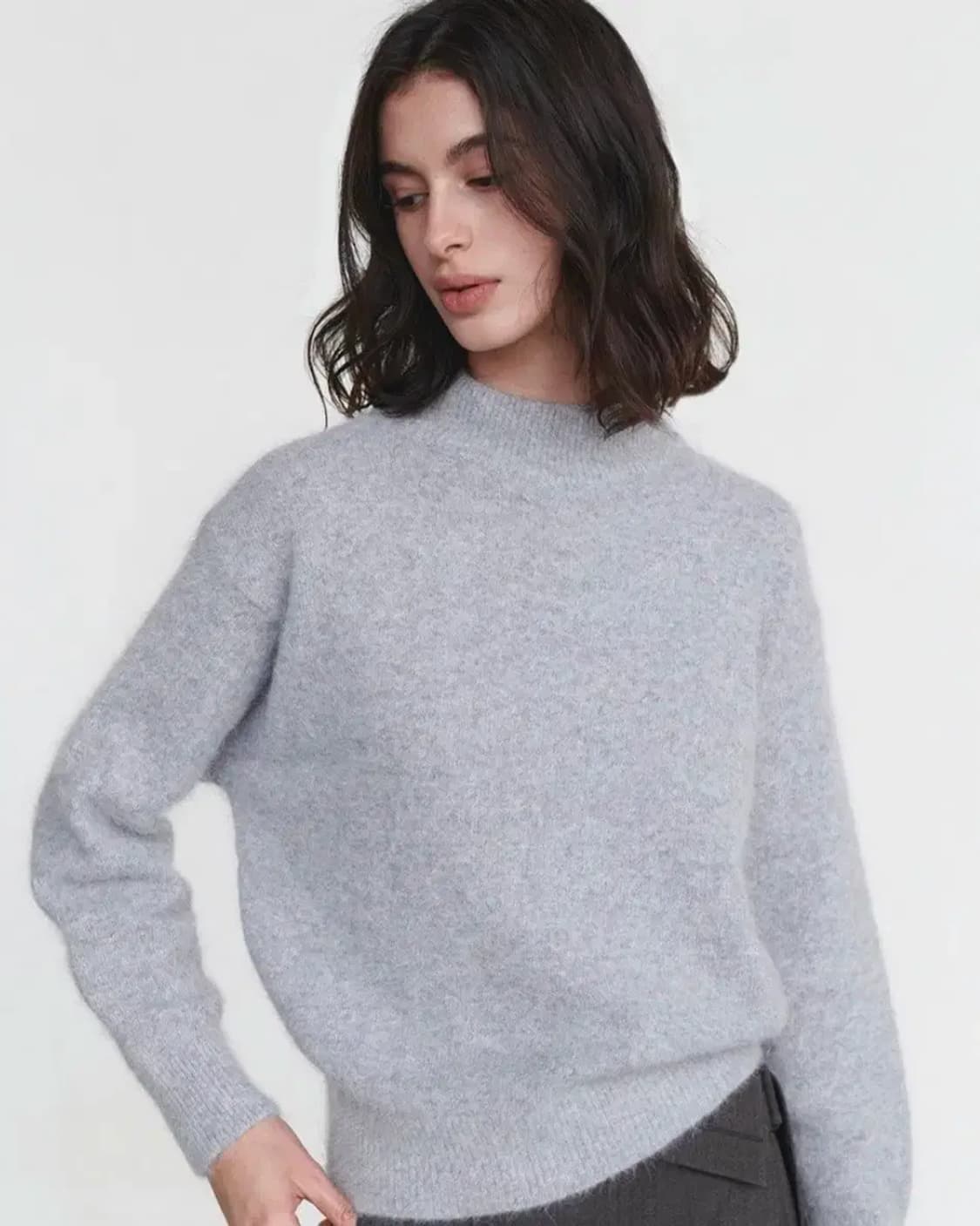 루에브르 앙고라 모크넥 니트 상품이미지1