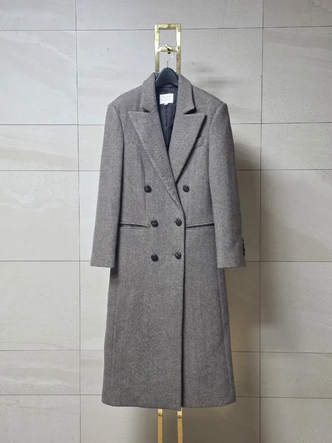 보카바카 헤링본 더블 롱 코트 상품이미지2