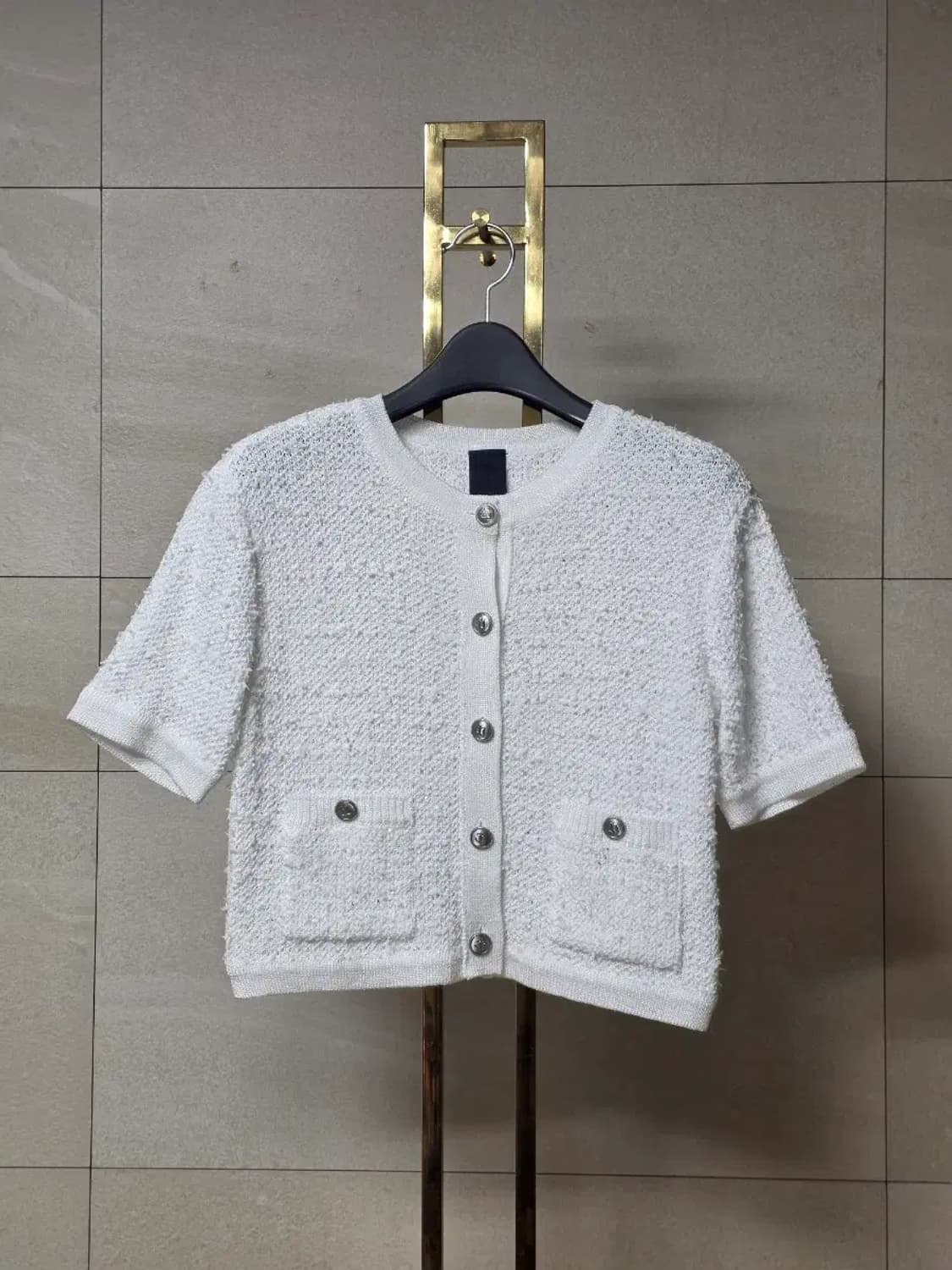 준지(Juun.J) 24SS 화이트 트위드 가디건 상품이미지1