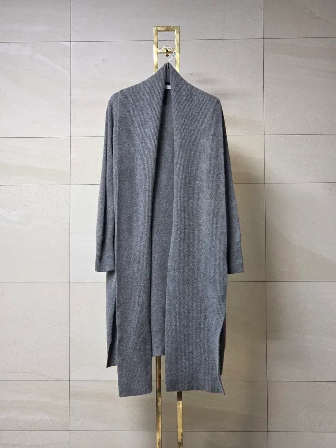 레디투웨어 r2w 울 캐시미어 숄 칼라 롱 니트 코트 상품이미지1