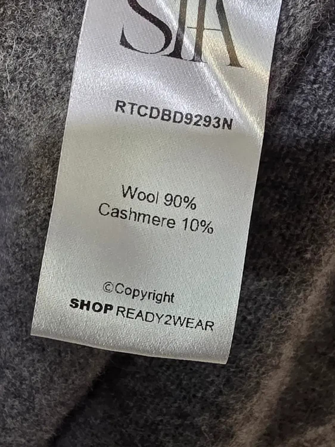 레디투웨어 r2w 울 캐시미어 숄 칼라 롱 니트 코트 상품이미지2