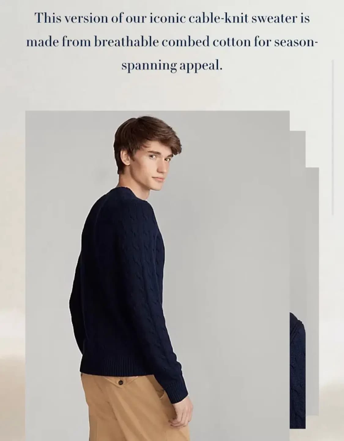 폴로 랄프로렌 네이비 꽈배기 니트 상품이미지7