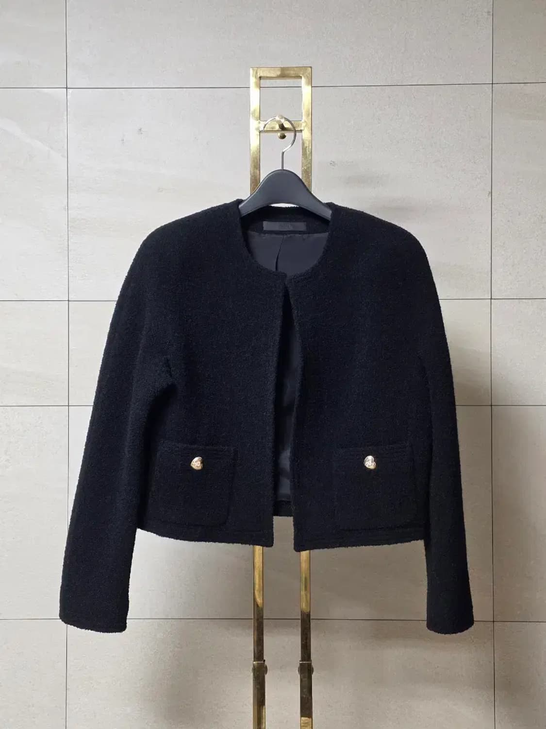 레디투웨어 R2W 하트 쥬얼 버튼 울 트위드 자켓 상품이미지1