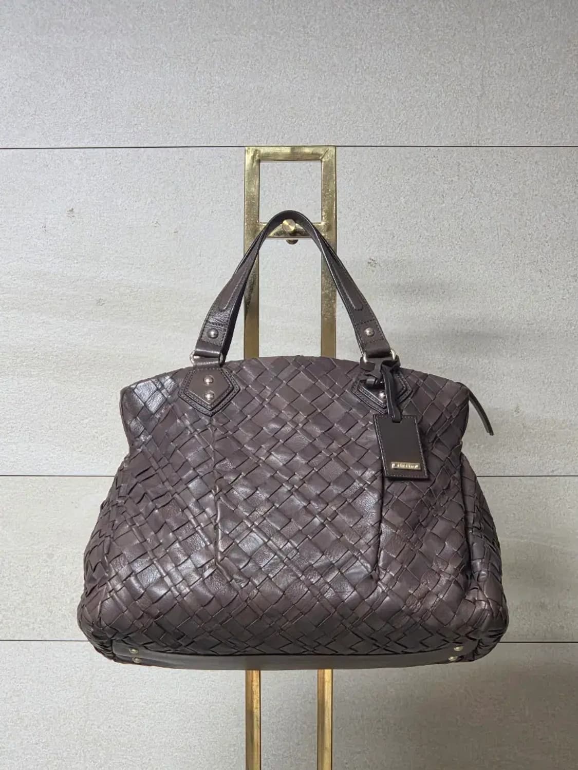 막스마라(Max Mara) 리얼 송아지 가죽 인트레치아토 토트백 상품이미지1