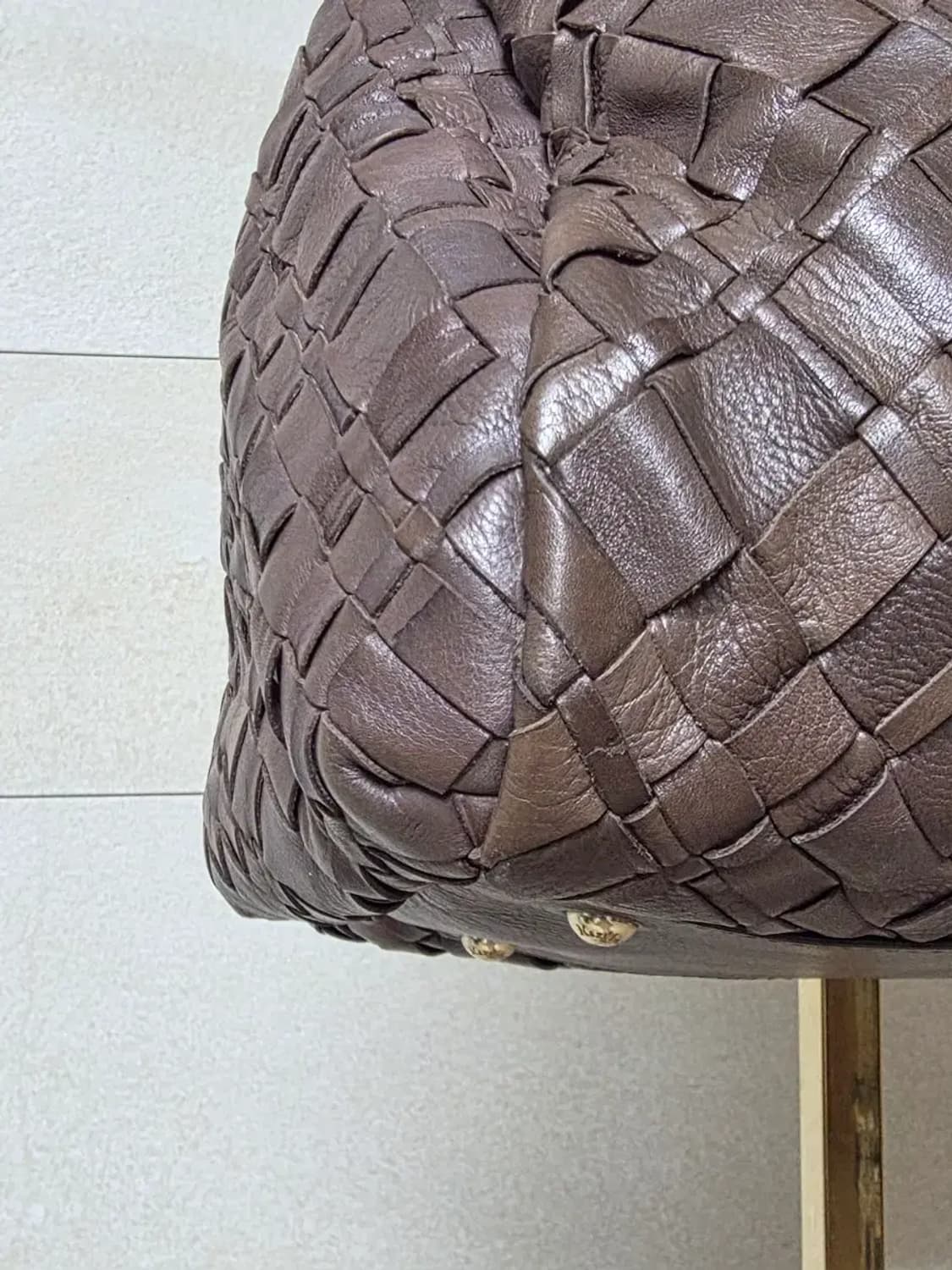 막스마라(Max Mara) 리얼 송아지 가죽 인트레치아토 토트백 상품이미지6