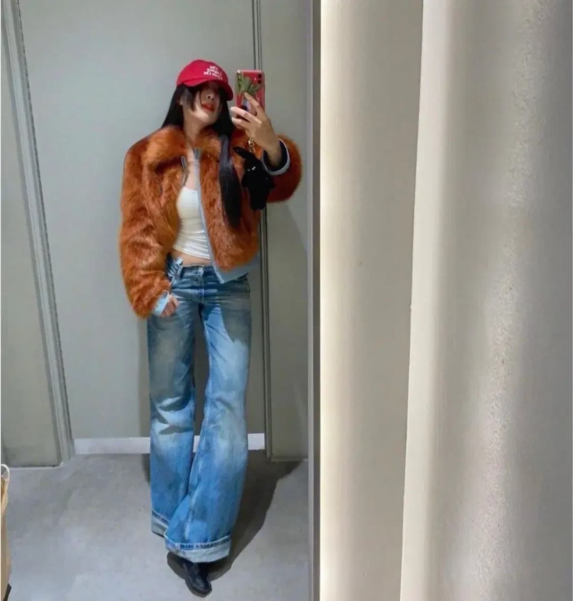 스컬프터(Sculptor) 탠저린 에코 퍼 자켓 상품이미지2