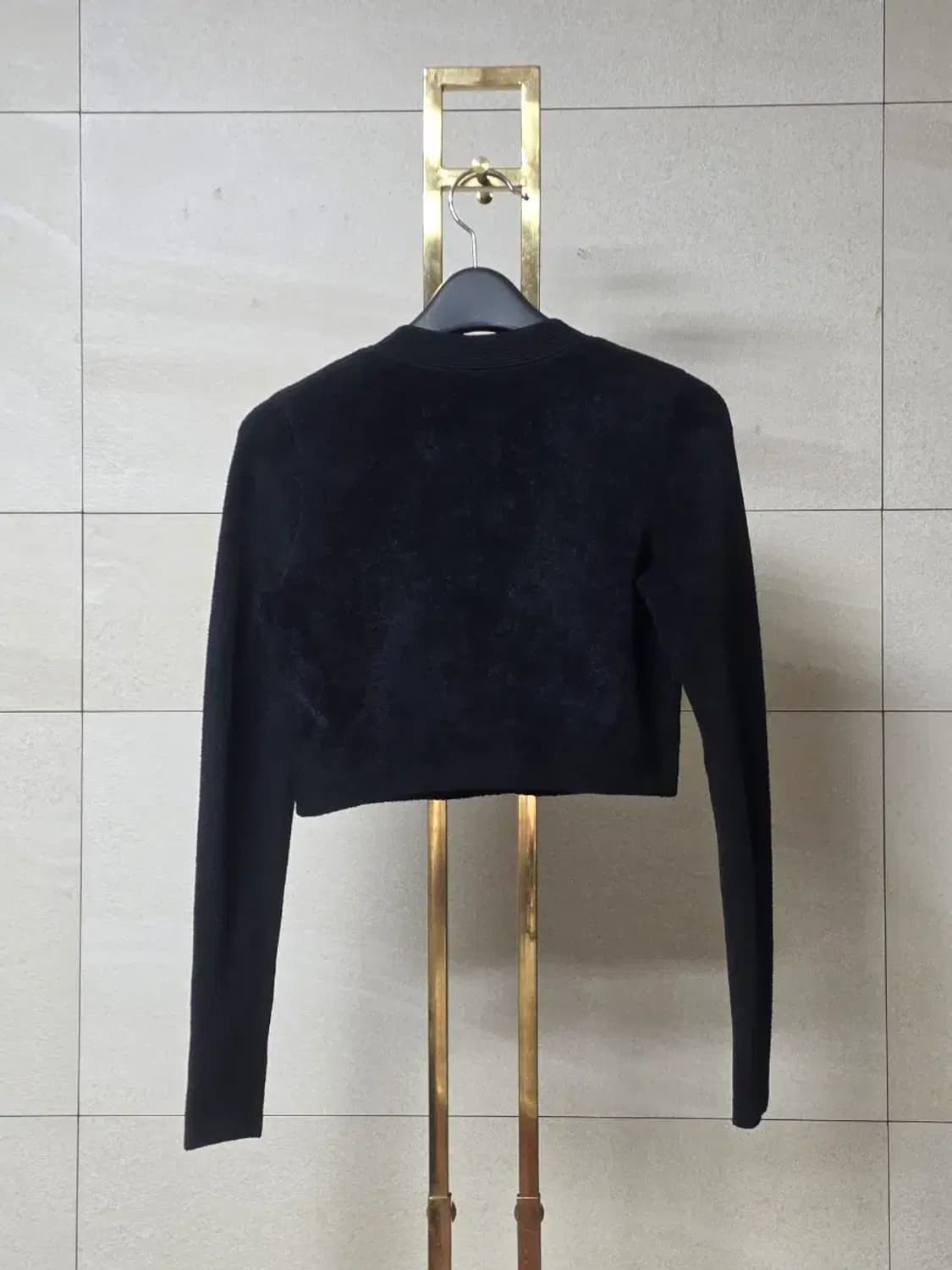 산드로 로고 실버 버튼 크롭 가디건 상품이미지5