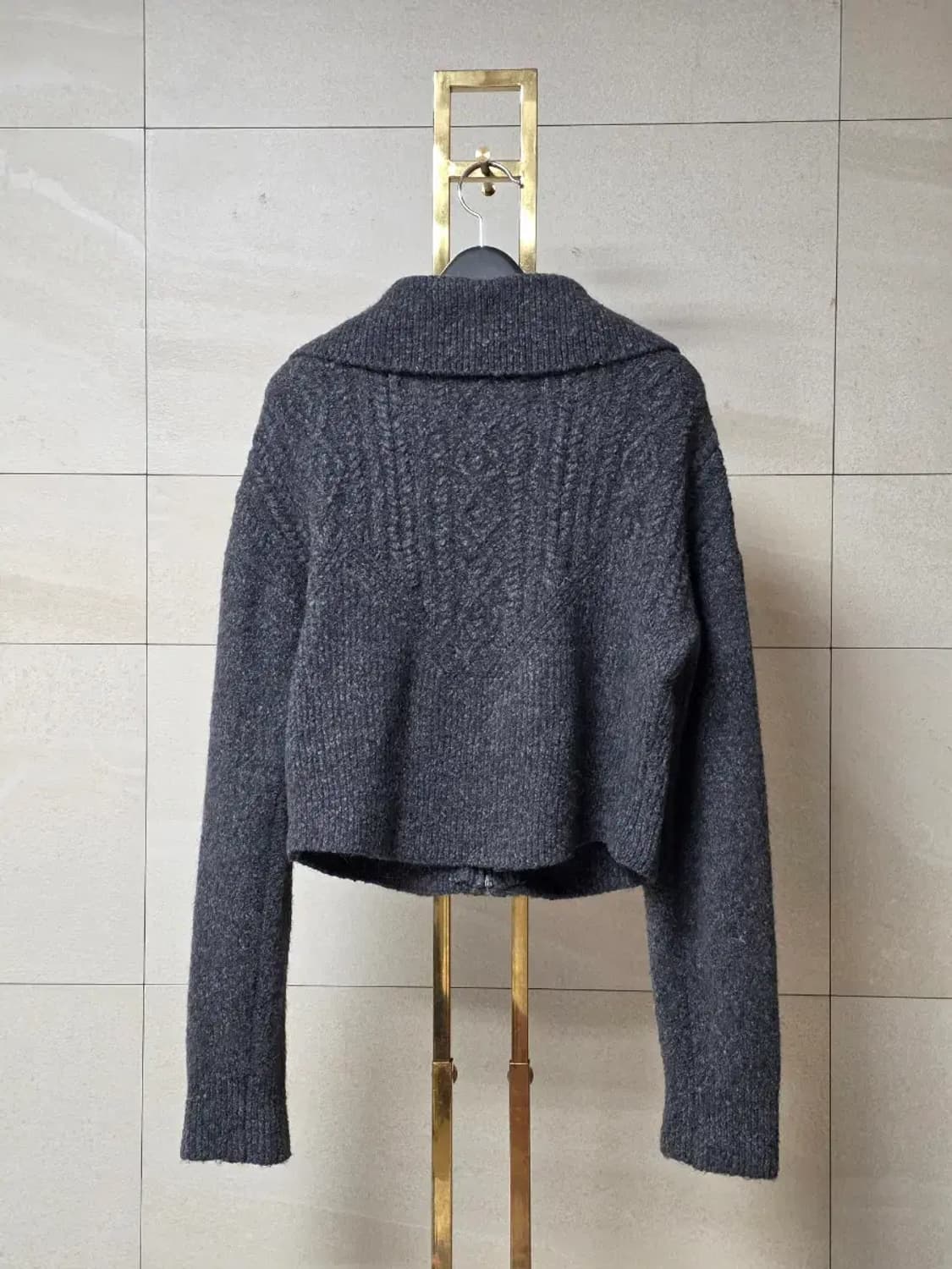 제이청(J.CHUNG) 베이비 알파카 케이블 집업 가디건 상품이미지3