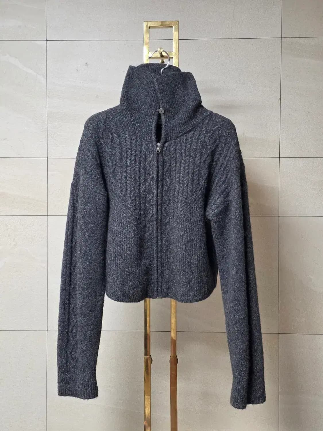 제이청(J.CHUNG) 베이비 알파카 케이블 집업 가디건 상품이미지4