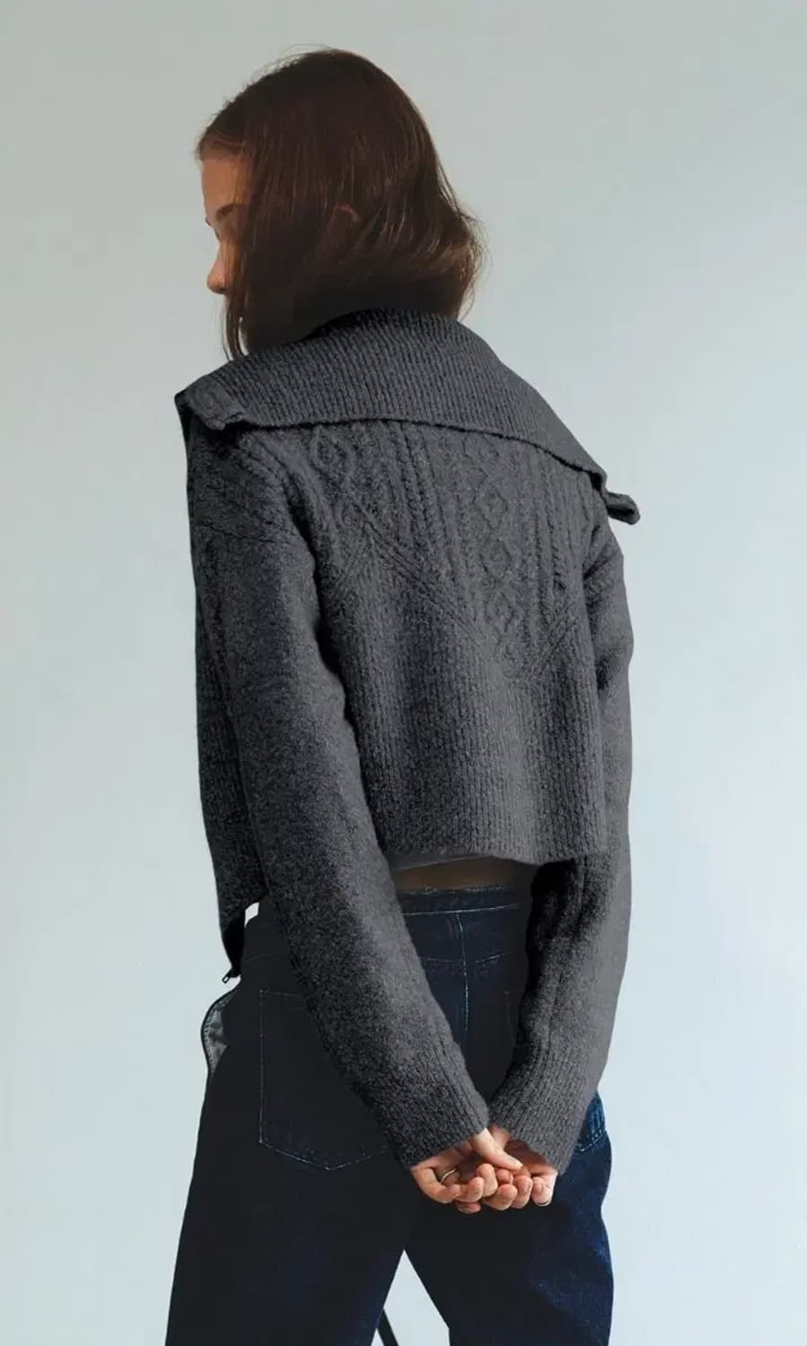 제이청(J.CHUNG) 베이비 알파카 케이블 집업 가디건 상품이미지6