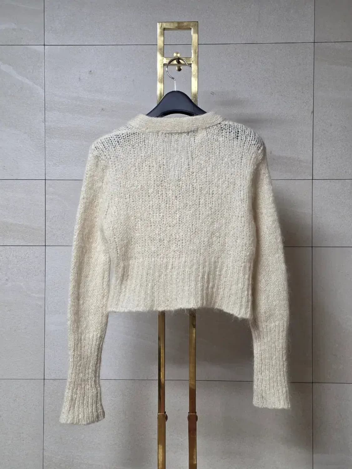 더오픈프로덕트 키드모헤어 크롭 가디건 상품이미지3