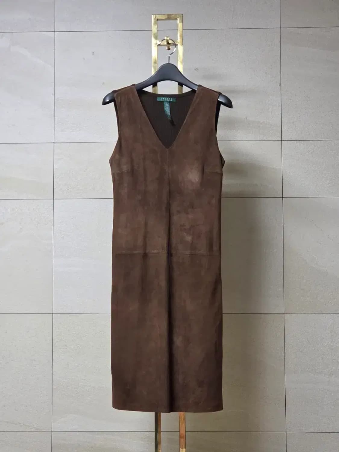 로렌 랄프로렌 리얼 스웨이드 & 메리노 울 믹스 드레스 상품이미지1