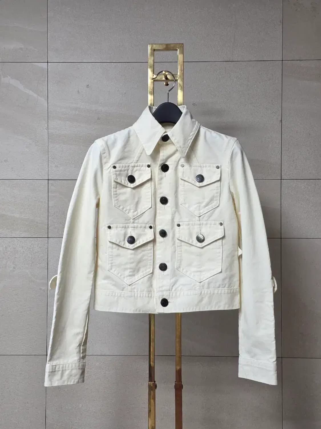 디스퀘어드2 화이트 4포켓 크롭 자켓 상품이미지1