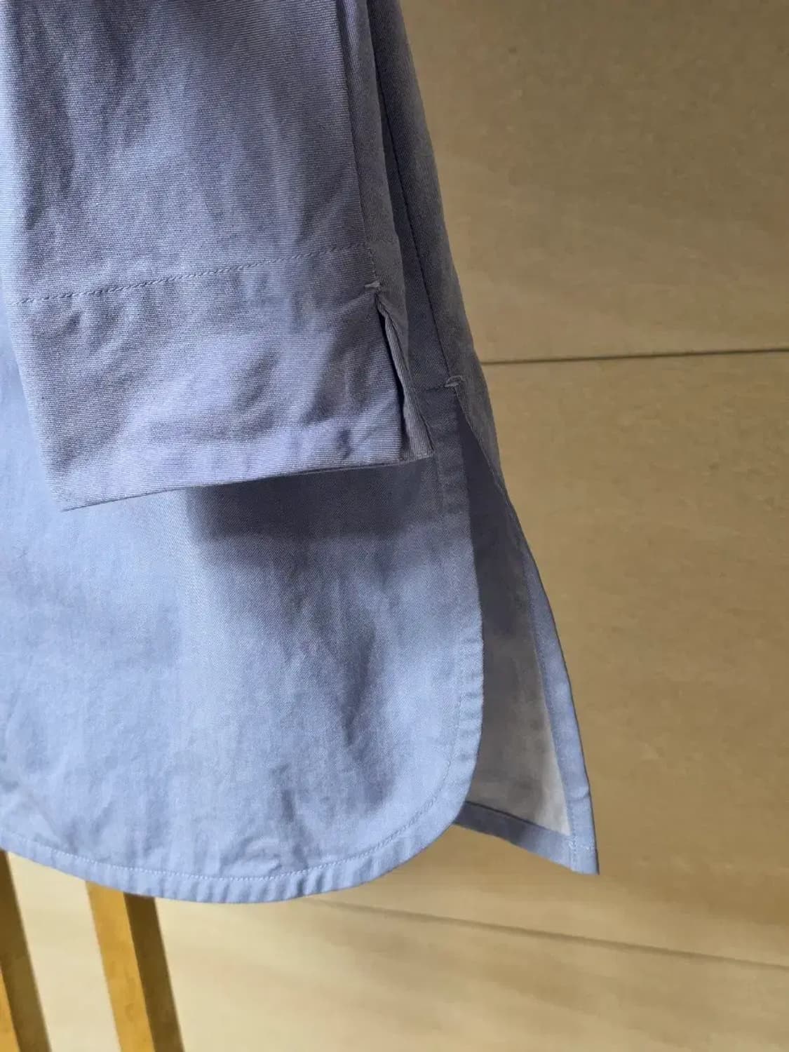 막스마라 100% 코튼 밴드칼라 롱 셔츠 상품이미지3