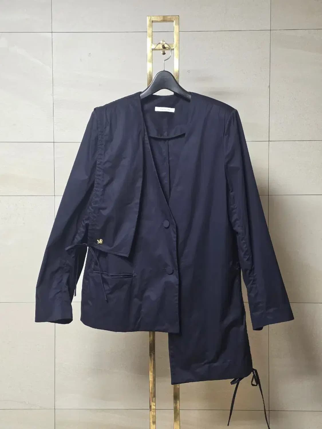 문탄(MOONTAN) 언밸런스 코튼 자켓 네이비 상품이미지1