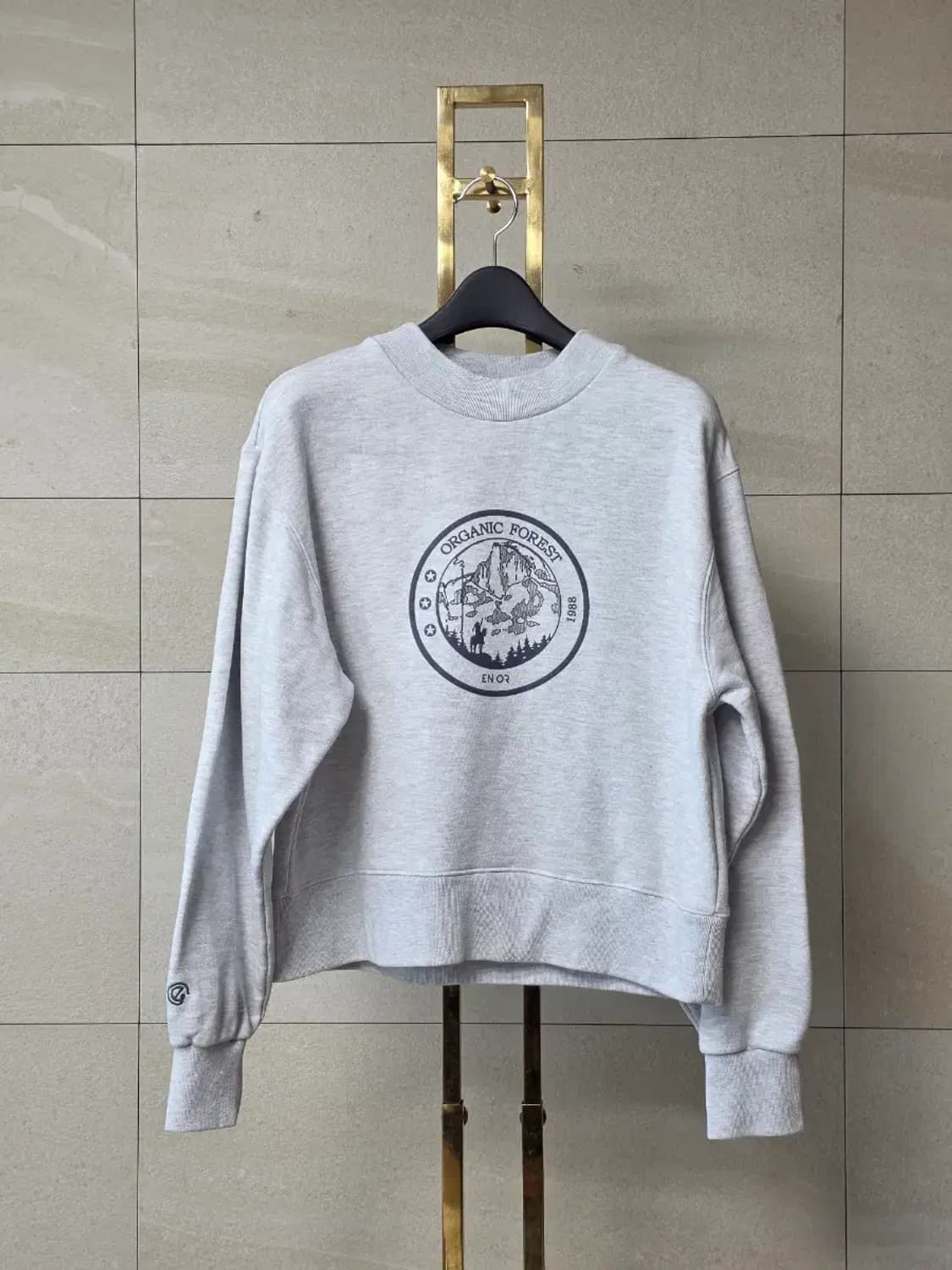 엔오르 오가닉 포레스트 맨투맨 그레이 상품이미지1