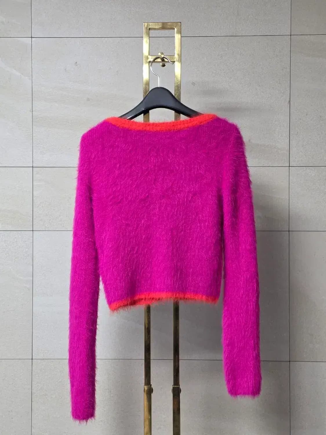 앤더슨벨 설리번 니트 가디건 핑크 상품이미지4