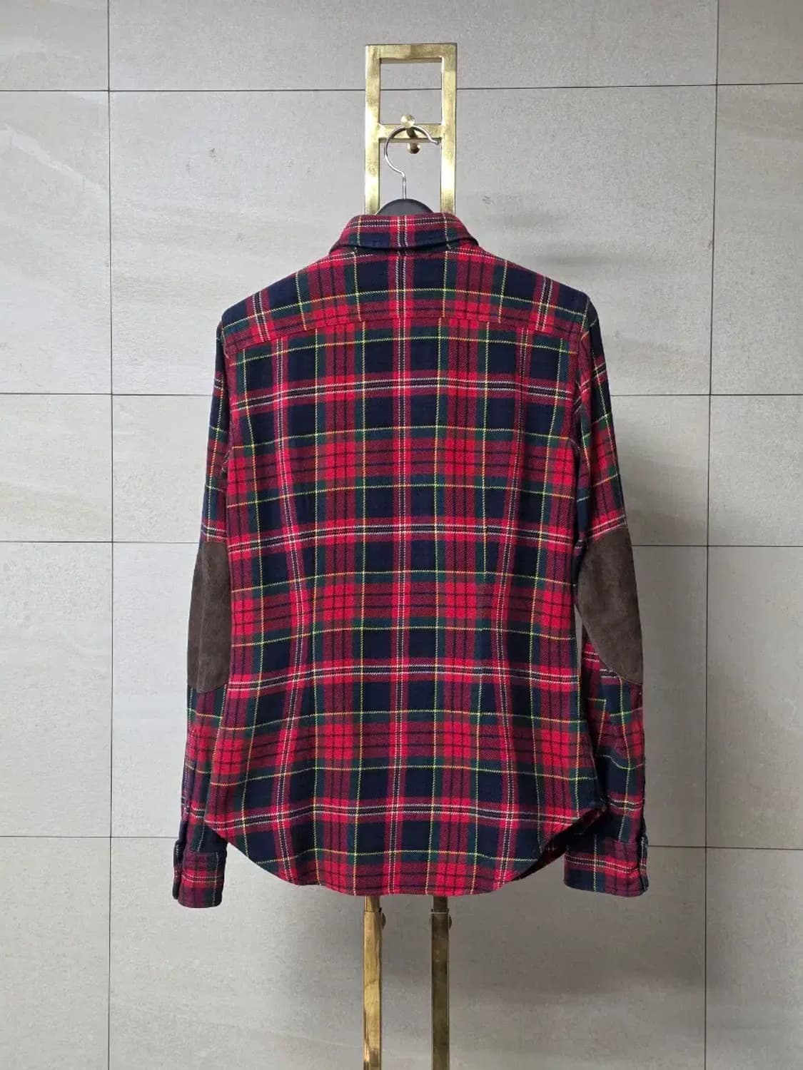 랄프로렌 레드 체크 셔츠 엘보우 패치 상품이미지4