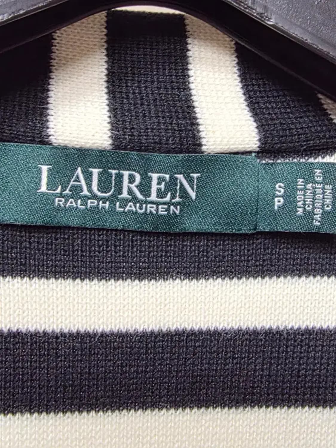 로렌 랄프로렌 금장 엠블럼 스트라이프 니트 자켓 상품이미지3